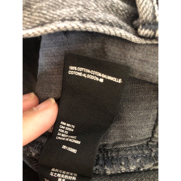 WE THE FREE DENIM SHORTS BUTTON FLY 30 / 10 DARK BLACK JEAN DISTRESSED RAW - Picture 13 of 14